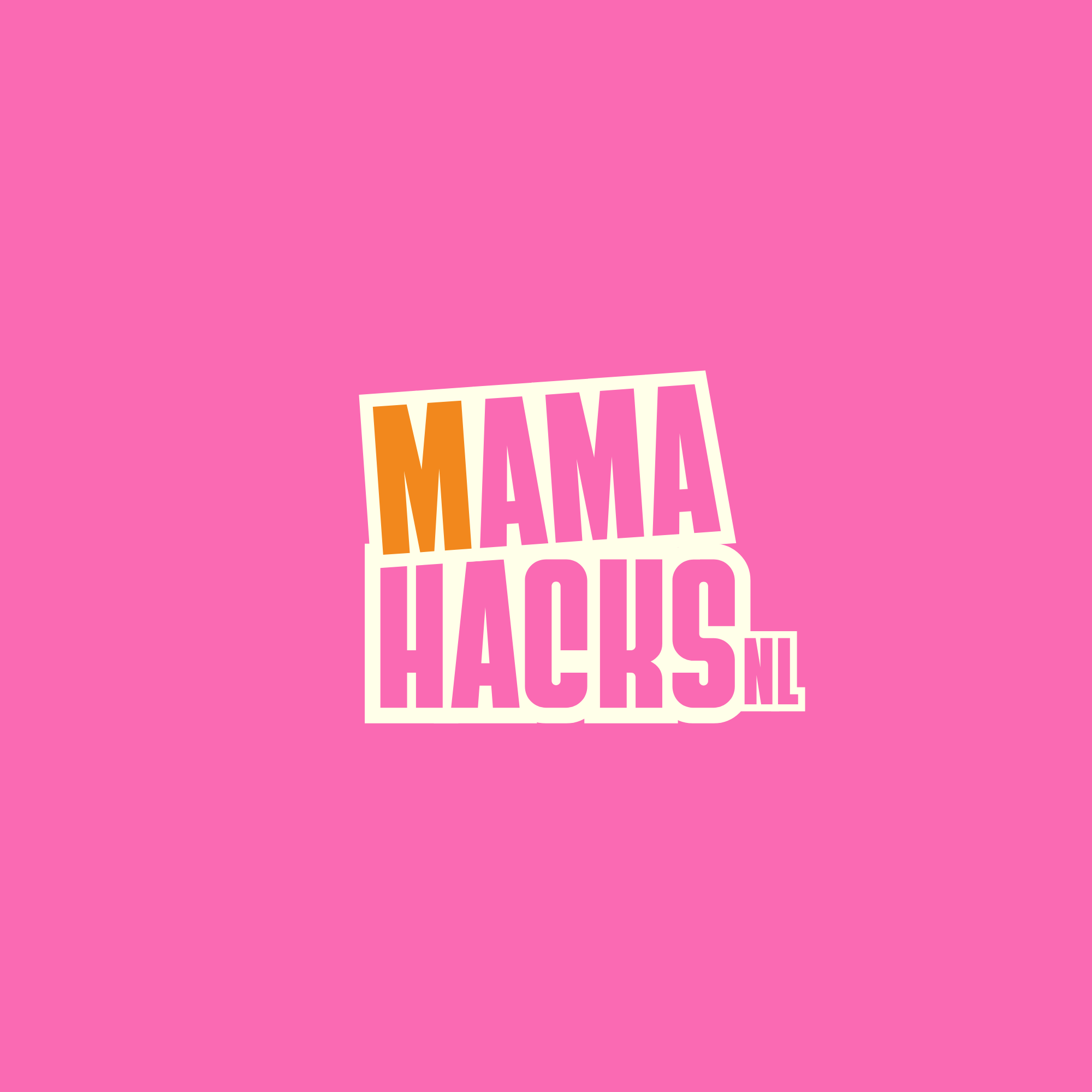 MamaHacks NL Logo Roze Achtergrond